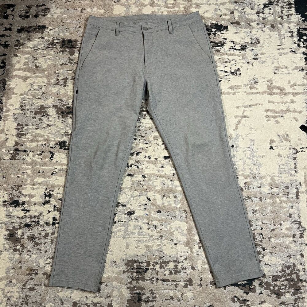 Bylt Everyday Pant 2.0 Mens 36x30 Gray Slim Fit Stretch Tapered Flex Performance